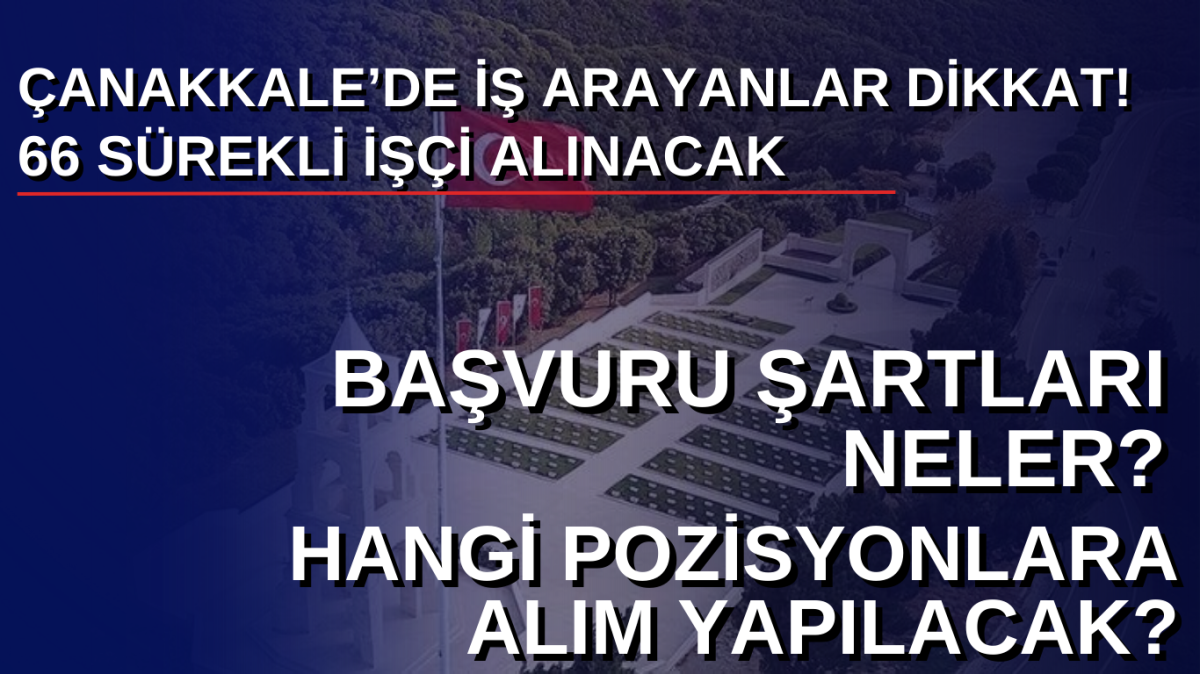 Çanakkale Savaşları Gelibolu Tarihi Alan Başkanlığı 66 Sürekli İşçi Alımı