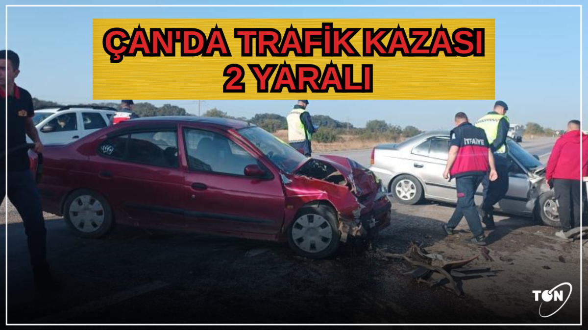 Çan'da trafik kazası: 2 yaralı