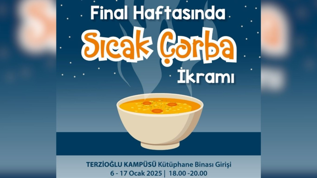 Final haftasında öğrencilere sıcak destek