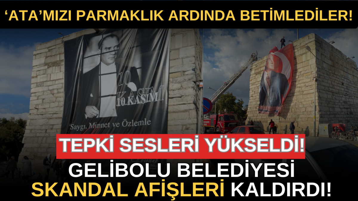 Gelibolu Belediyesi Atatürk'ü parmaklıklar ardında betimledi!