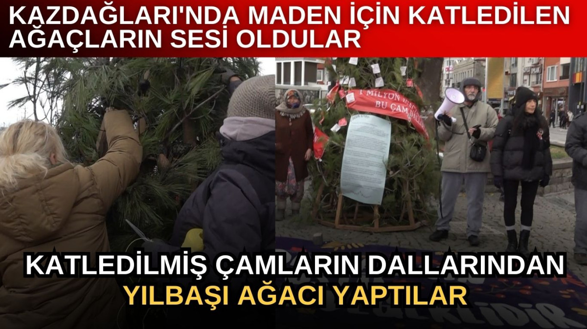 Kazdağları'nda maden için katledilen ağaçların sesi oldular