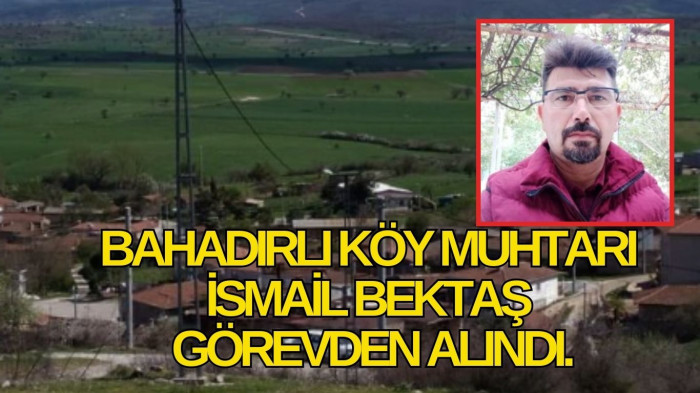 Muhtar görevden alındı