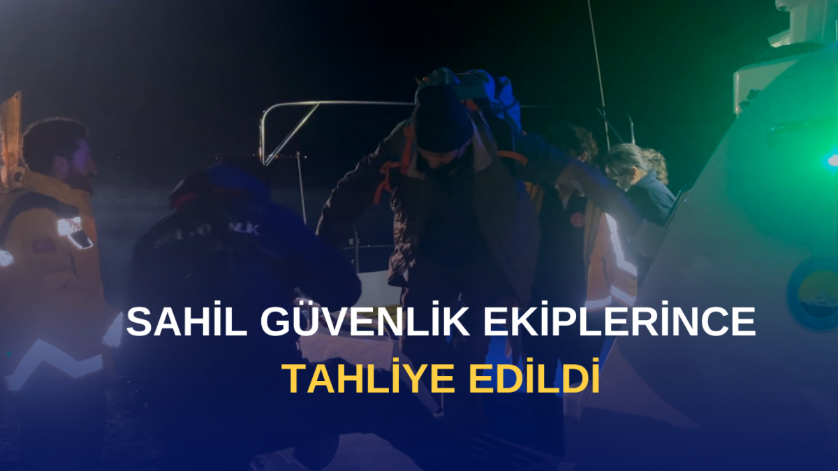 Sahil güvenlik ekiplerince tahliye edildi