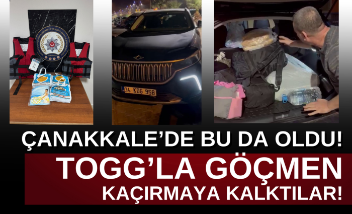 TOGG marka araçta 9 düzensiz göçmen yakalandı