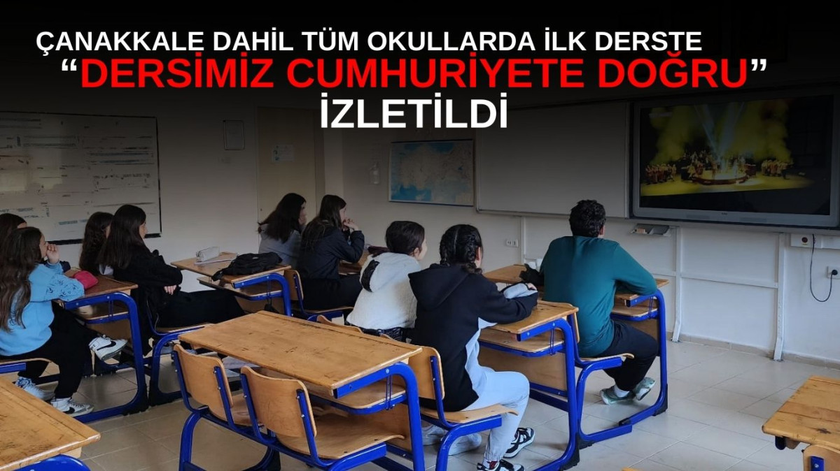 Türkiye'de eşzamanlı olarak ilk derste 