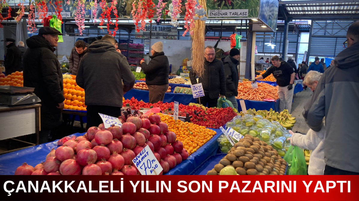 Yılın son pazarı yapıldı