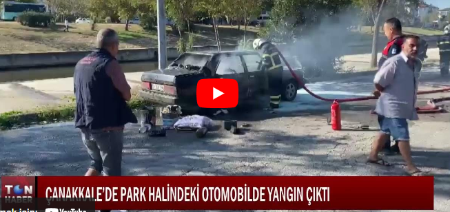 Park halindeki araçta yangın