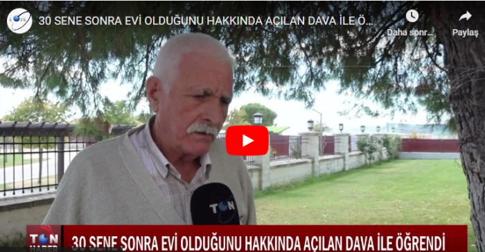 30 sene sonra evi olduğunu hakkında açılan dava ile öğrendi