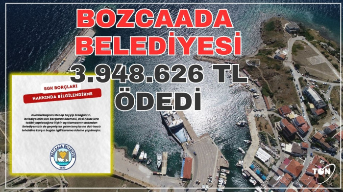 BOZCAADA BELEDİYESİNDEN ‘BORÇ’ AÇIKLAMASI